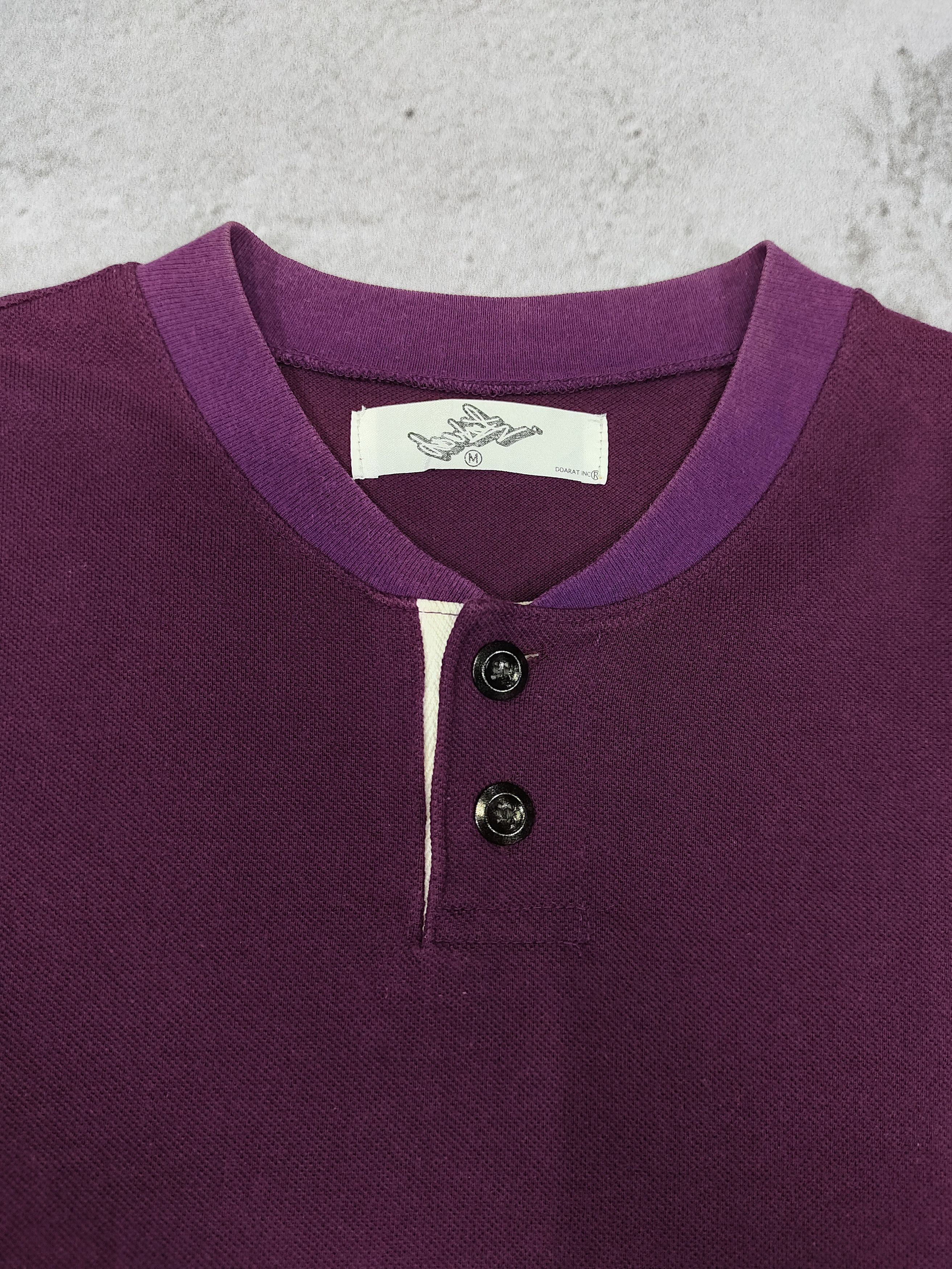Japanese Brand 2000s DOARAT 🇯🇵 Ura-Harajuku Casual Minimalist Henley Tee Size US M / EU 48-50 / 2 - 5 Thumbnail