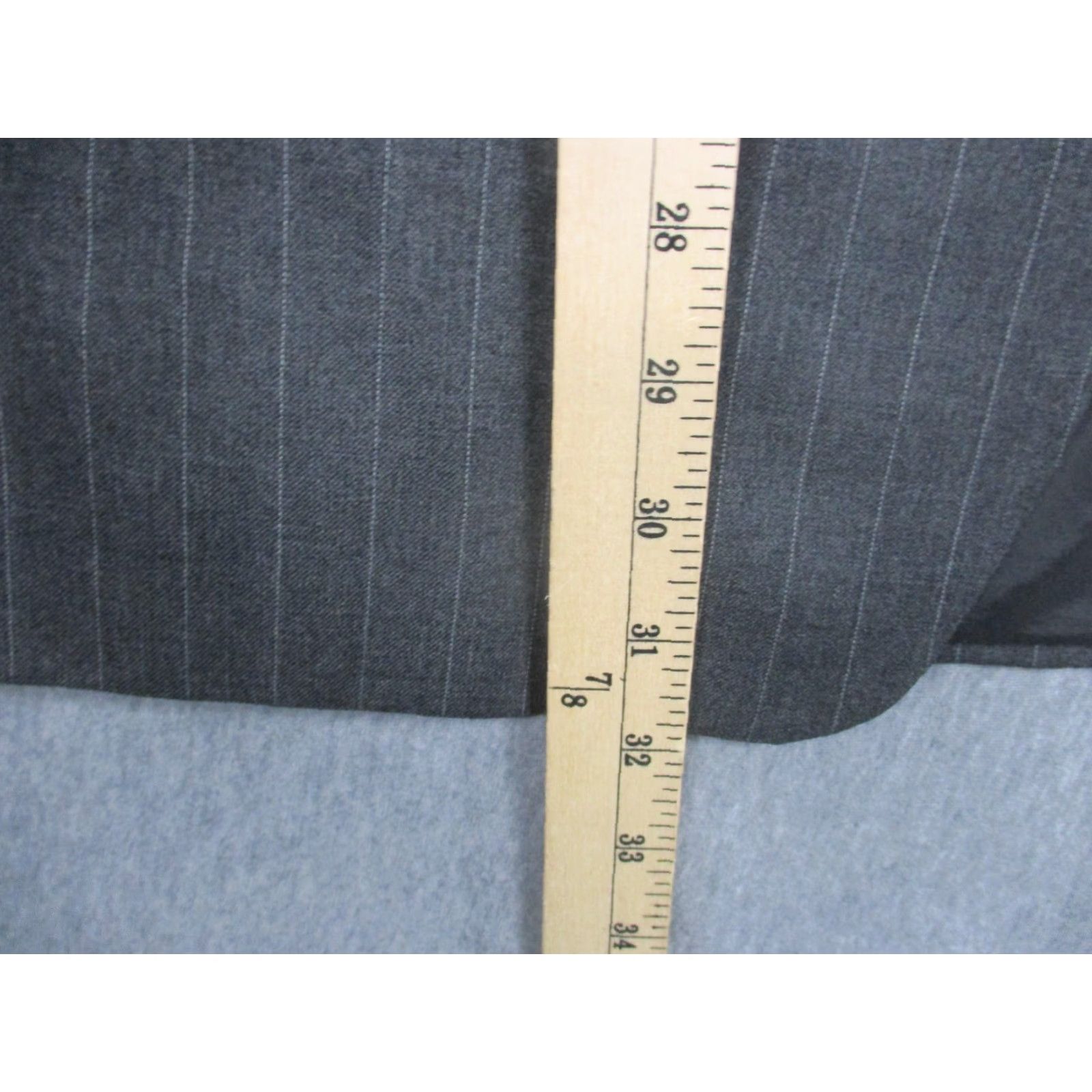 Ralph Lauren Lauren Ralph Lauren Blazer Mens 44R Gray Pinstripe 100% Wool Two Button Jacket Sl Size 44R - 3 Thumbnail