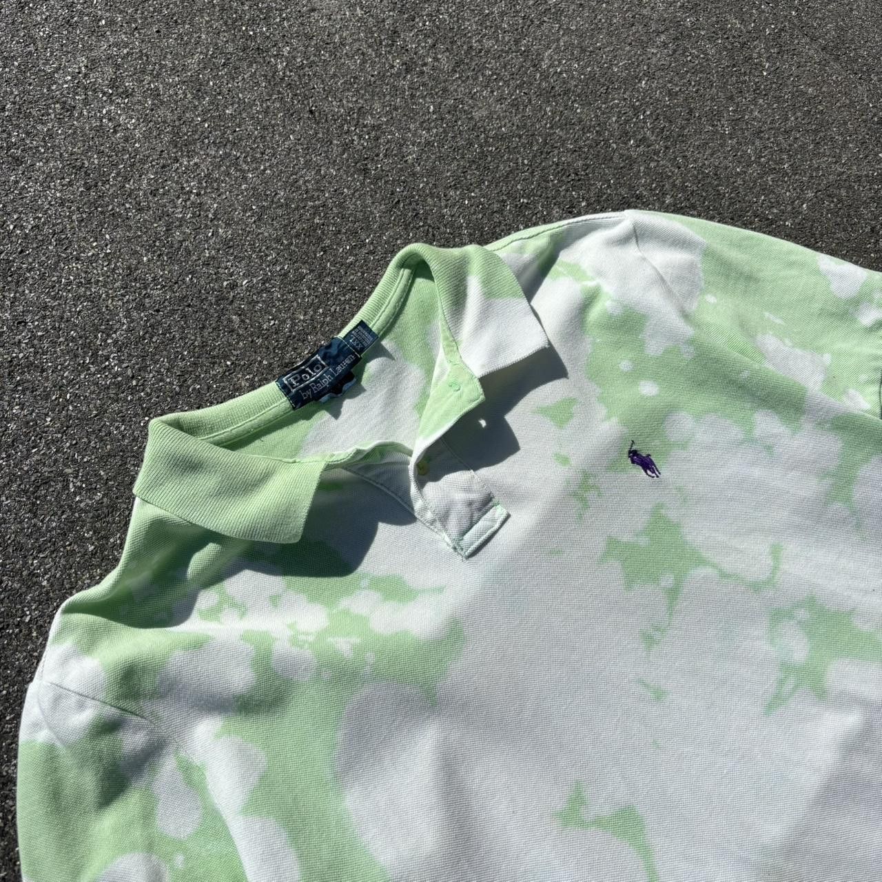 Japanese Brand × Polo Ralph Lauren × Vintage Vintage 90s Polo Ralph Lauren bleach tie dye polo shirt Size US XXL / EU 58 / 5 - 3 Thumbnail