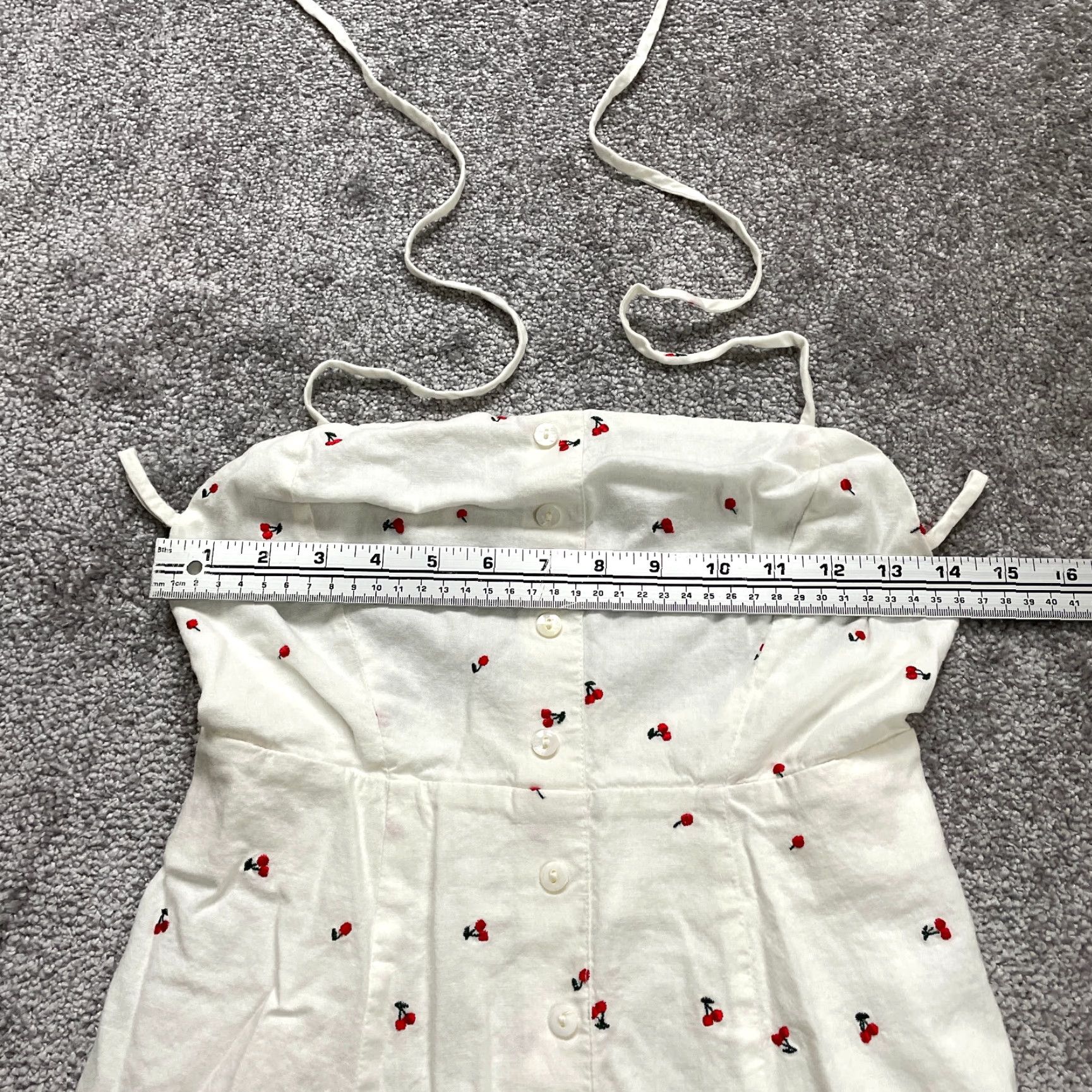 Vintage Capulet White Floral Sundress Womens XS Backless Knee Length Embroidered Linen Size XS / US 0-2 / IT 36-38 - 6 Thumbnail