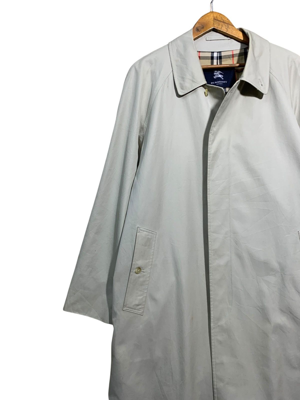 Burberry Prorsum 🔥VTG BURBERRYS NOVACHECK OVERCOATS CREAM WHITE Size US L / EU 52-54 / 3 - 4 Thumbnail