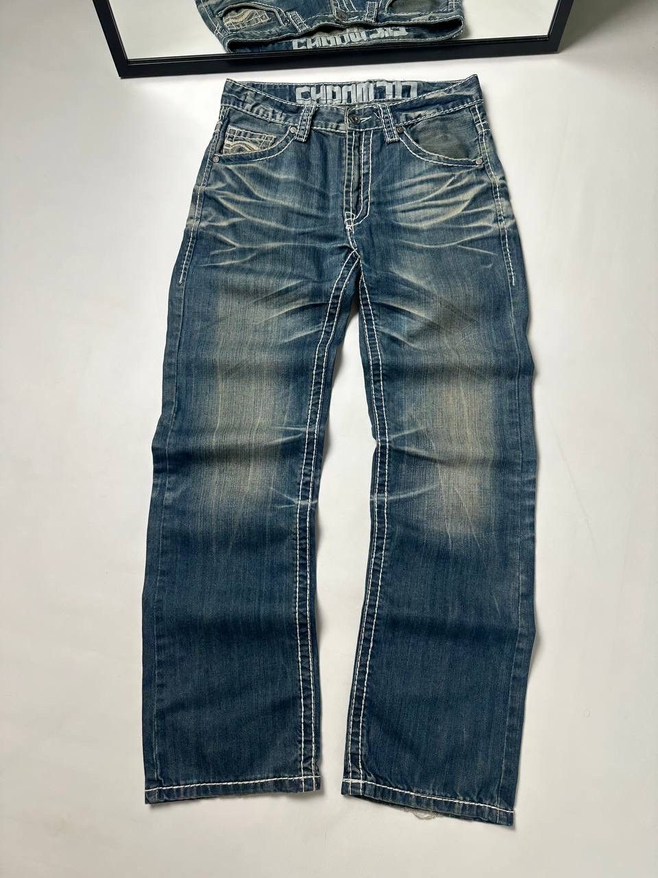 Vintage Vintage Washed Wide Japanese Denim Jean Y2K Size US 30 / EU 46 - 1 Thumbnail