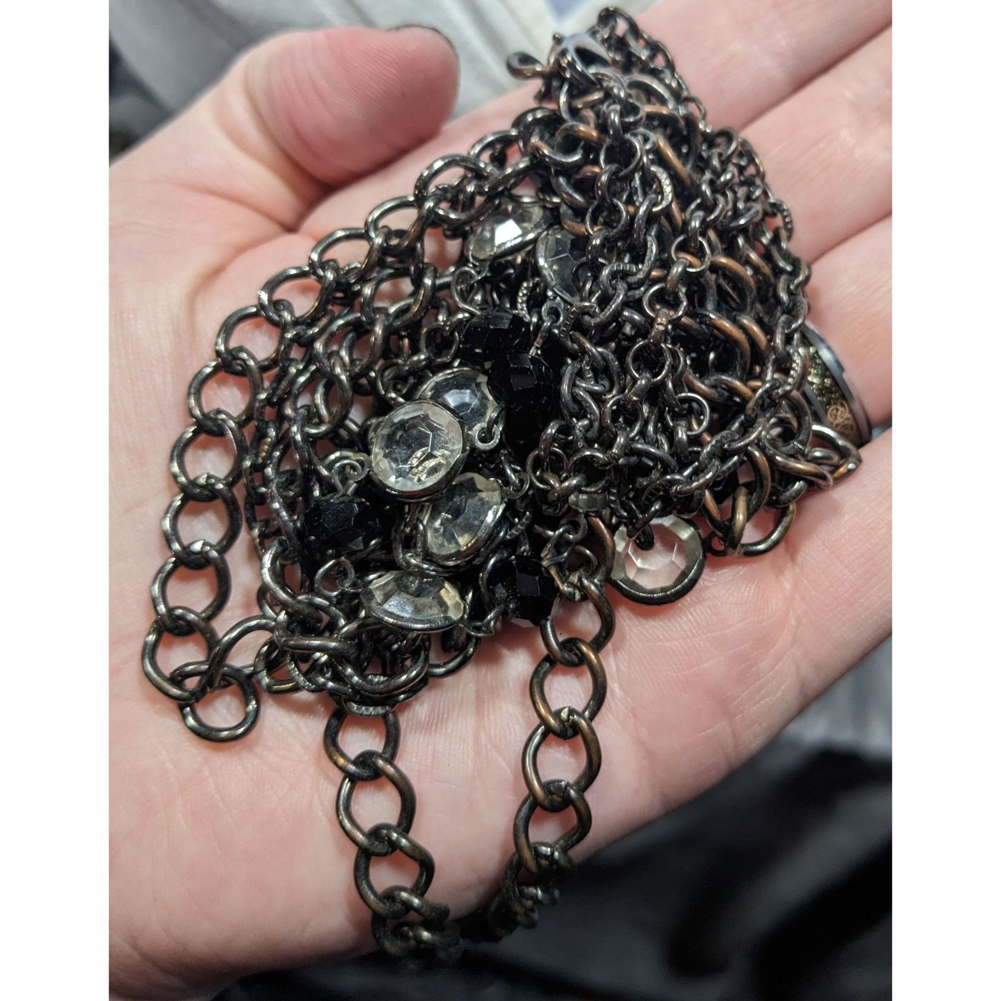 Other Glam Goth Multilayer Gemmed Chain Necklace Size ONE SIZE - 4 Thumbnail
