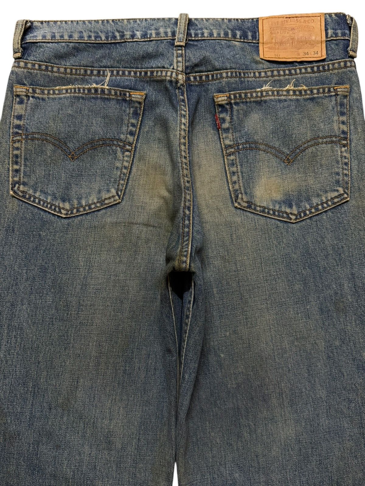 Levi's Vintage Japan 80s Levis 517 Mud Wash Distress Wide Leg Flare Size US 33 - 5 Thumbnail