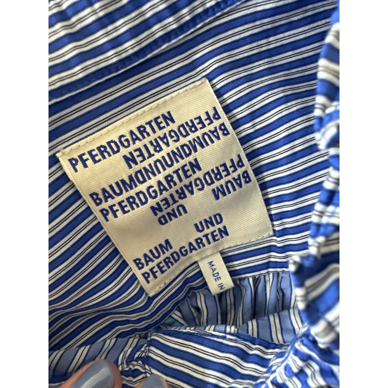 Baum und Pferdgarten BAUM UND PFERDGARTEN MACEO Button Up Shirt Blue Twin Stripe Size S / US 4 / IT 40 - 10 Thumbnail