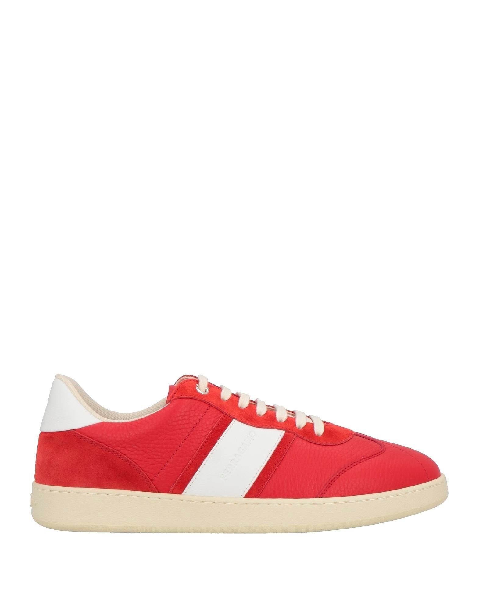 Salvatore Ferragamo o1s1rm0924 Achille Low-Top Sneakers in Red/White Size US 11.5 / EU 44-45 - 1 Thumbnail