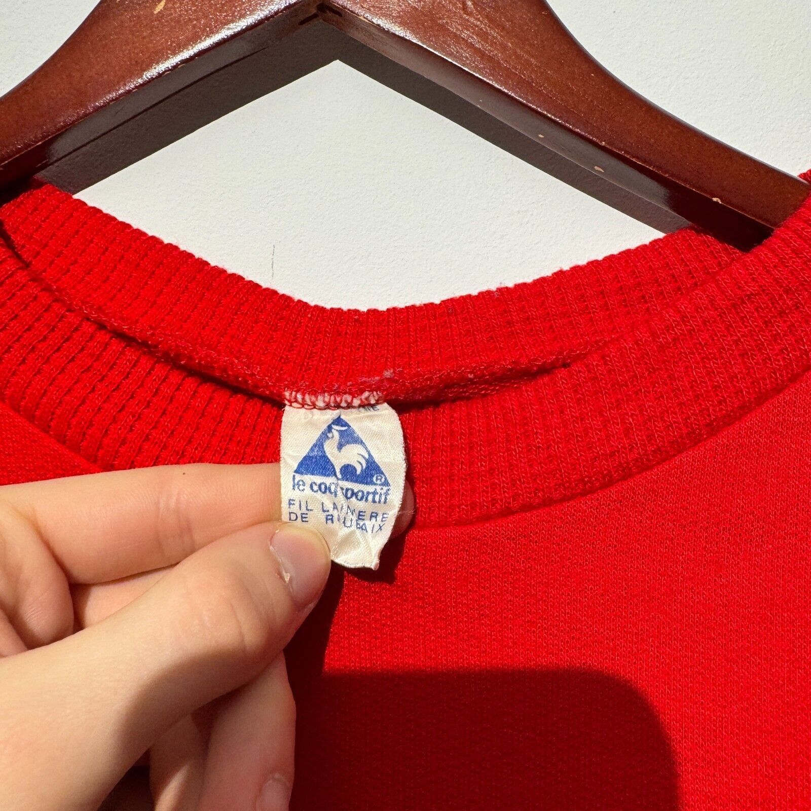Vintage Vintage Unisex Red Cotton Crewneck Size XS Washed 90s Size US XS / EU 42 / 0 - 5 Thumbnail