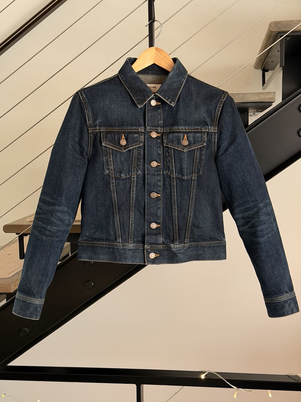 Celine Celine Trucker Jacket in Dark Indigo Size US S / EU 44-46 / 1 - 1 Thumbnail