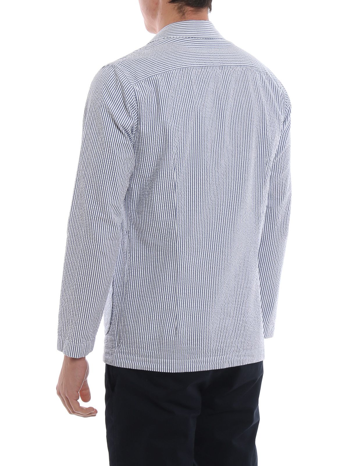 Designer × Lardini LARDINI Egama Striped Cotton Unlined Blazer Jacket Size EU56 Size 46R - 3 Thumbnail