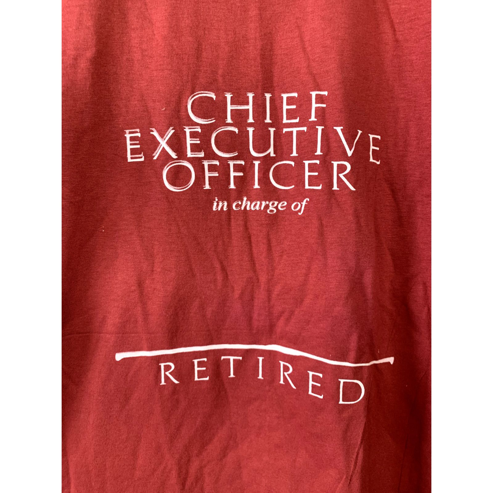 Anvil Vintage CEO Shirt Chief Executive Officer In Charge Red 90s Size US L / EU 52-54 / 3 - 2 Thumbnail