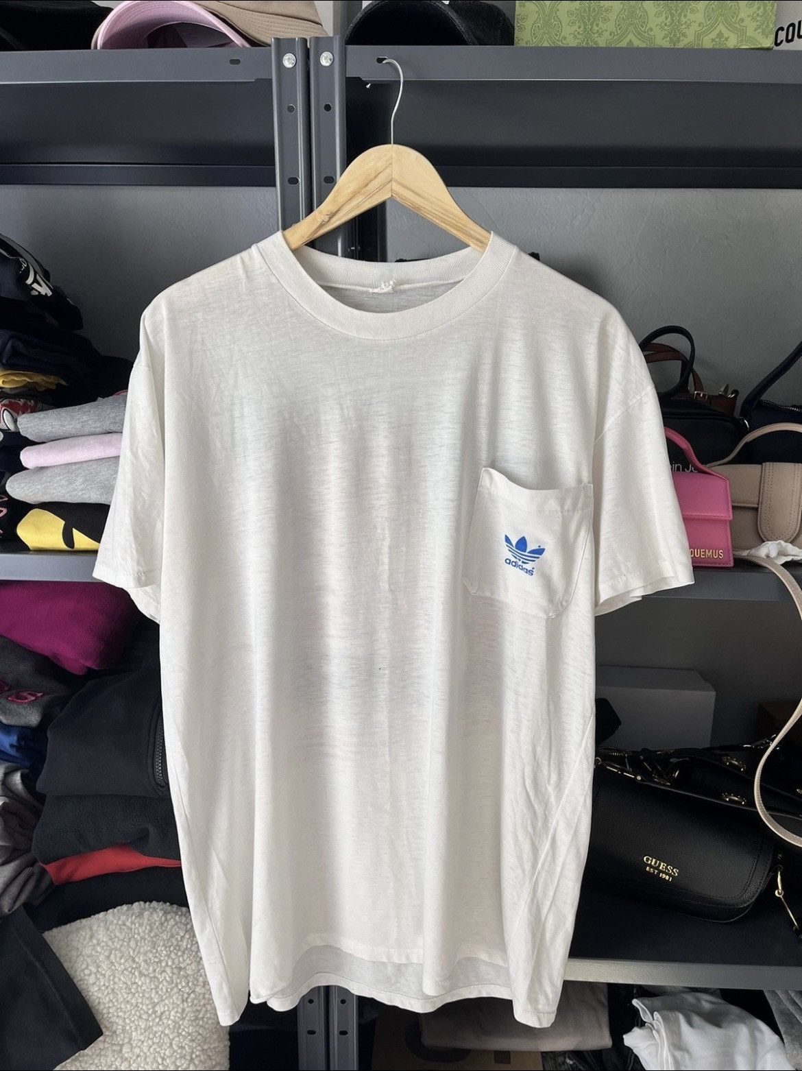 Adidas Vintage 80’s Adidas T-shirt Size US L / EU 52-54 / 3 - 1 Thumbnail