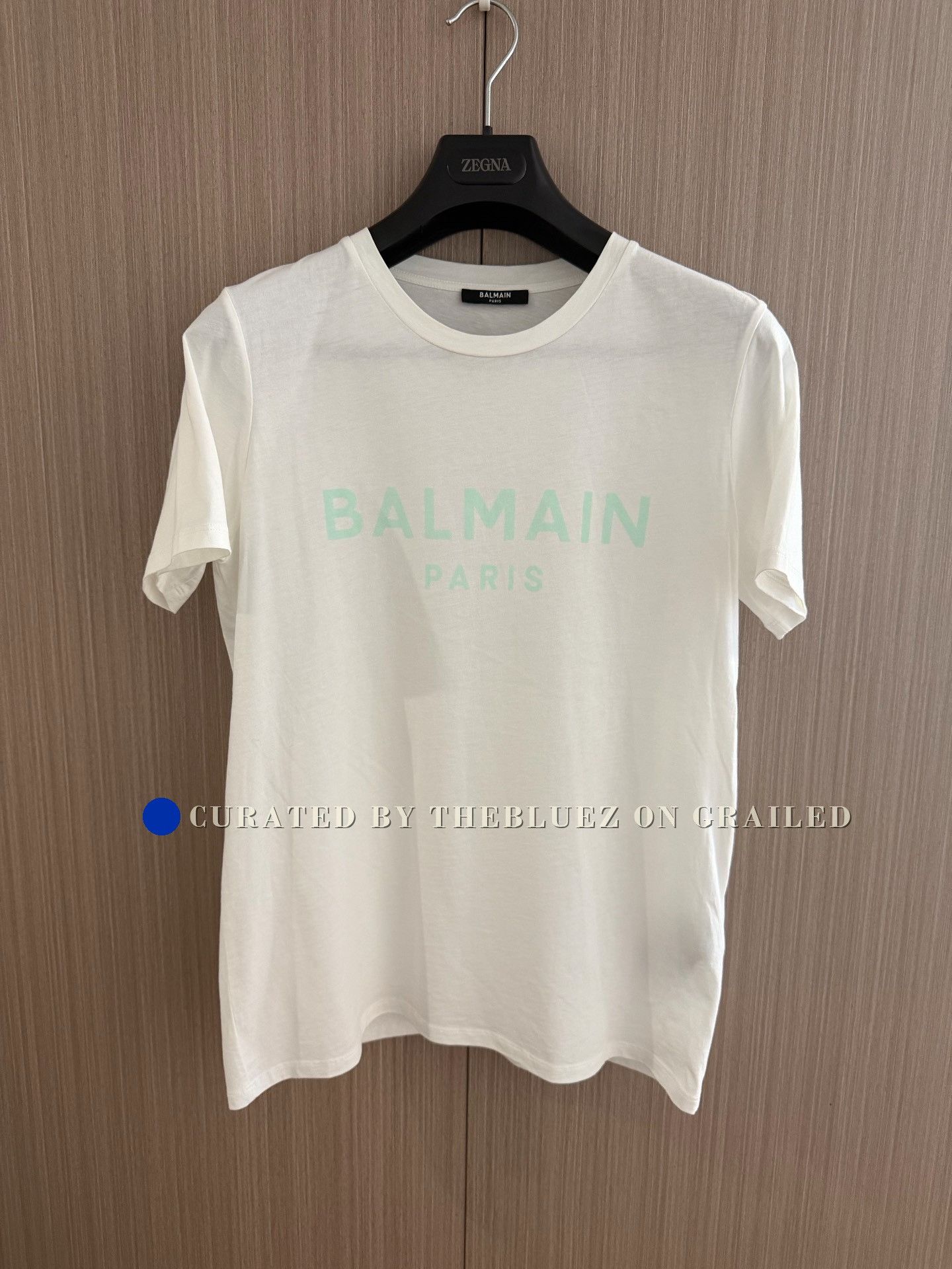 Balmain Balmain White Green Logo Short-Sleeve T-Shirt M Size US M / EU 48-50 / 2 - 1 Thumbnail