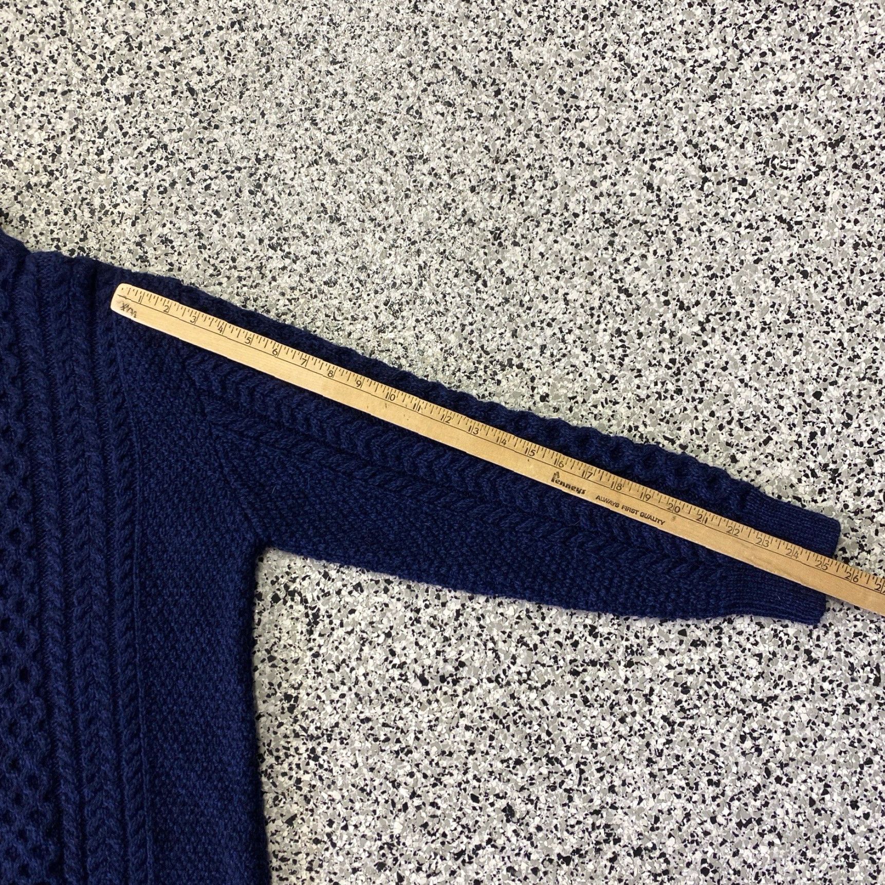 CO Original Aran Co Fisherman Knit Cardigan Sweater Women’s XL Blue Wool NWT NEW Size XL / US 12-14 / IT 48-50 - 4 Thumbnail