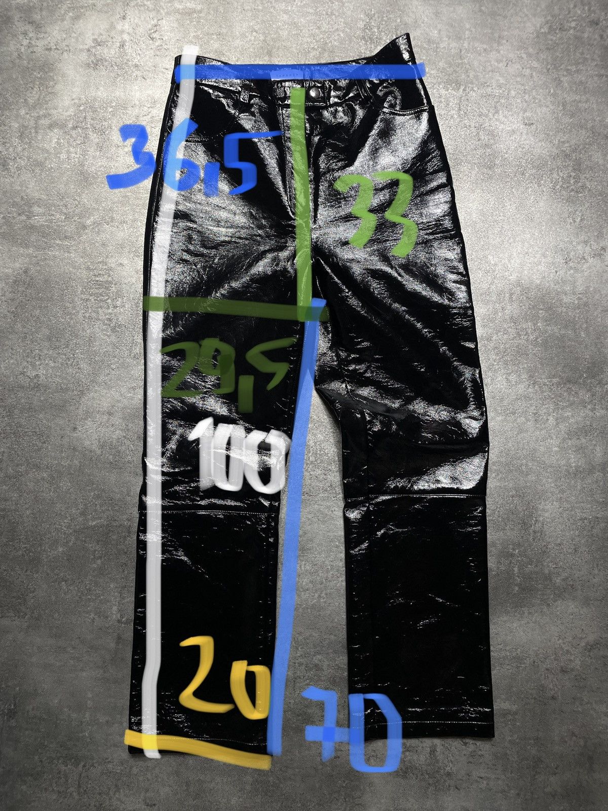 Vintage Viscose🔥Hype Streetwear Pants Eco Leather Opium Goth Size 27" / US 4 / IT 40 - 8 Thumbnail