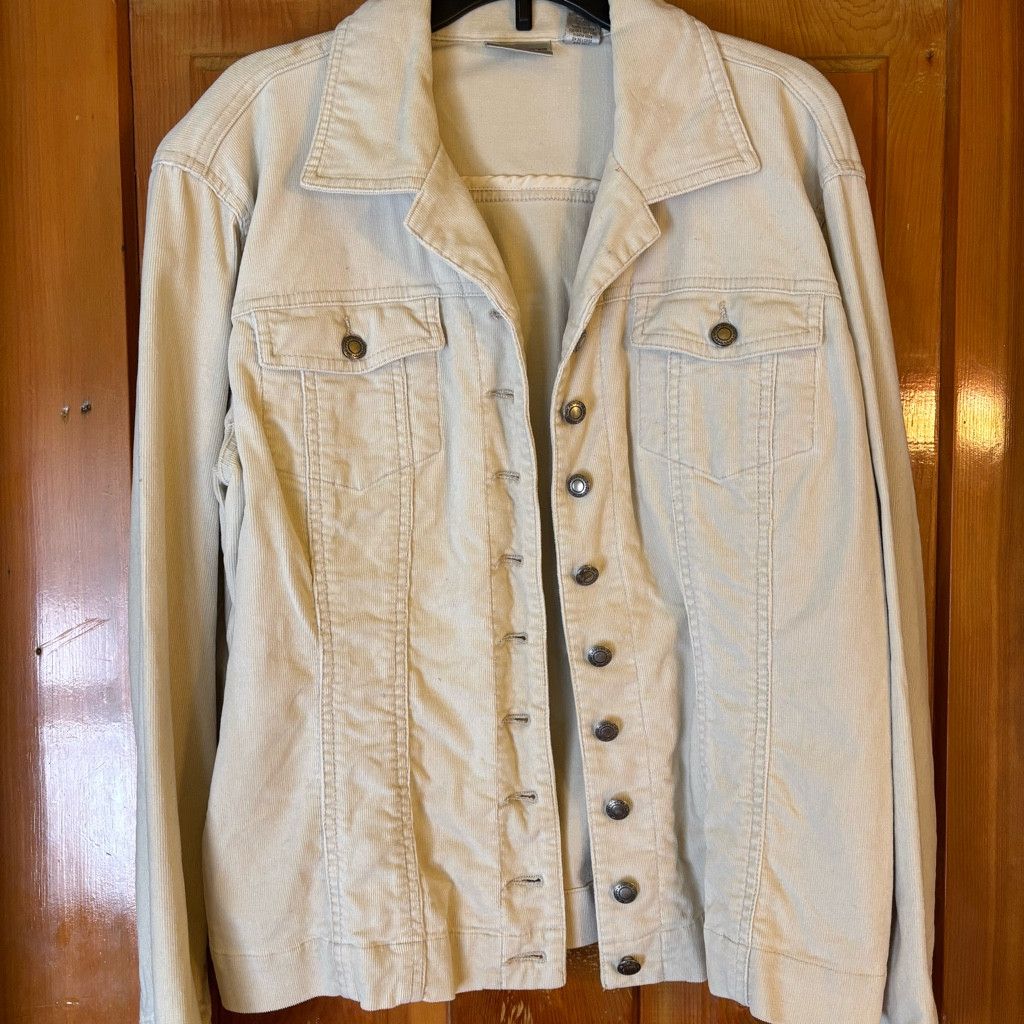 (+)PEOPLE Chico ‘s Cordory Jacket Size L / US 10 / IT 46 - 1 Thumbnail