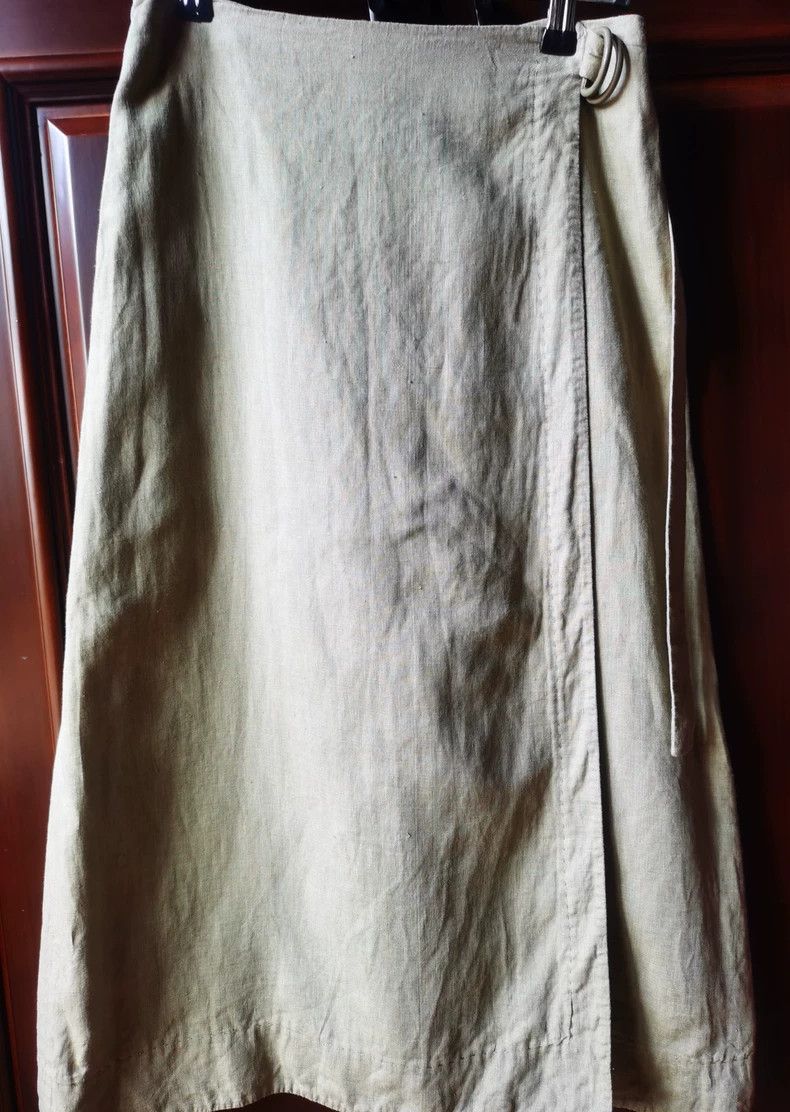 Loro Piana Loro Piana Linen Wrap Midi Skirt - dmc Size US 38 / EU 54 - 1 Thumbnail
