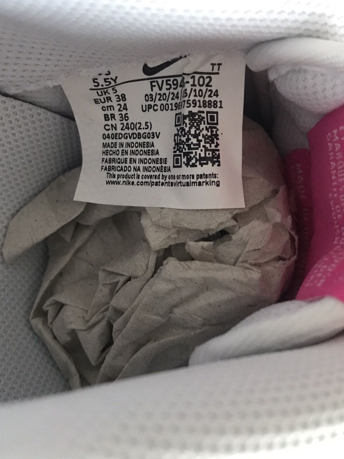 Nike Nike Air Force 1 “Pink&White” Size US 8 / IT 38 - 8 Thumbnail