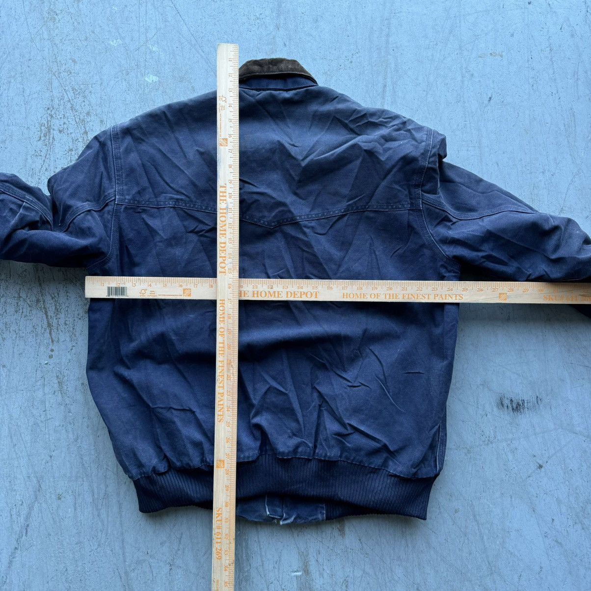 Carhartt × Vintage Vintage 90s Carhartt Santa Fe Navy Faded Workwear Jacket Size US XL / EU 56 / 4 - 4 Thumbnail