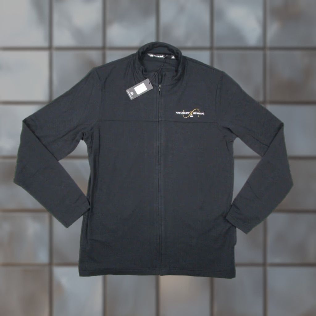 TravisMathew Travis Mathew Jacket Men M Black Newport Full Zip Fleece Logo Embroidered Pockets Windbreaker City Classic Outdoor Sports 90s? (No, avoid unknown) Size US M / EU 48-50 / 2 - 1 Thumbnail