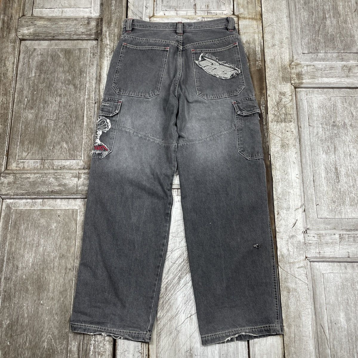 Japanese Brand × Vintage Vintage PJS Surf Cargo Grey Baggy Pants Size US 30 / EU 46 - 3 Thumbnail