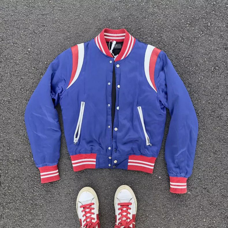 Amiri Amiri Blue silk baseball uniform 2501-Nextarrow Size US S / EU 44-46 / 1 - 1 Thumbnail