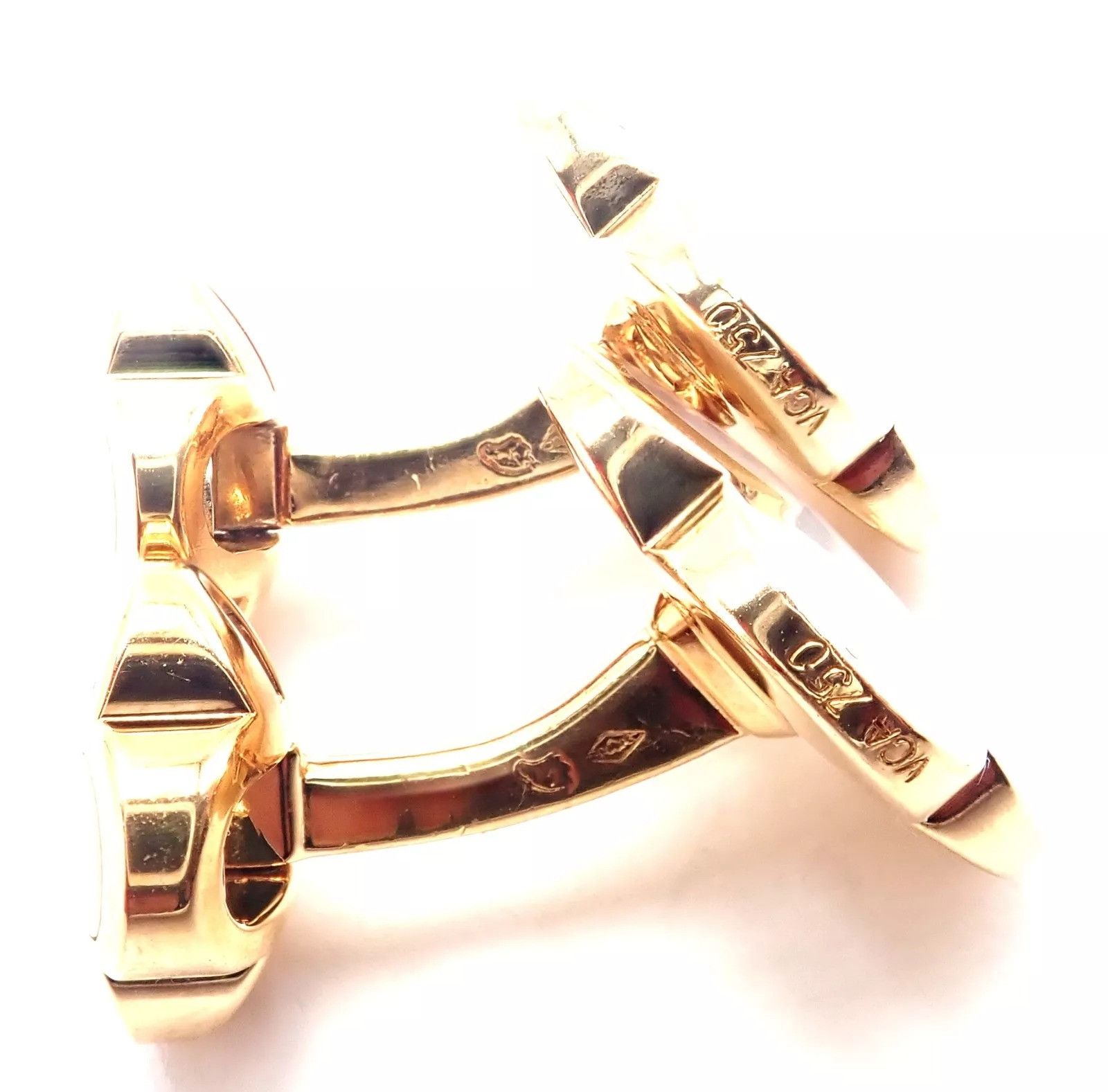 Van Cleef & Arpels Cleef & Arpels 18k Pure Alhambra Mother Of Pearl Cufflinks Size ONE SIZE - 10 Thumbnail