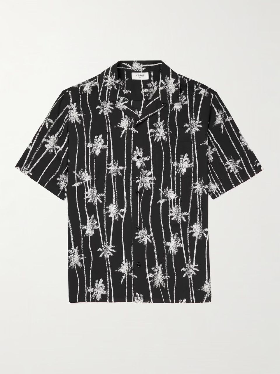 Celine o1bcso1str0824 Hawaiian Shirt in Black White Size US XL / EU 56 / 4 - 1 Thumbnail