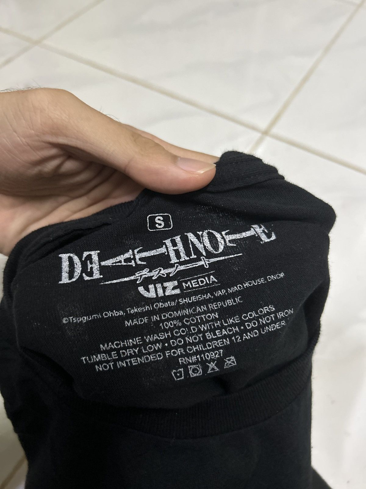 Anime × Japanese Brand × Vintage Death Note Rare Big Logo Shirt ☠️☠️ Size US S / EU 44-46 / 1 - 8 Thumbnail