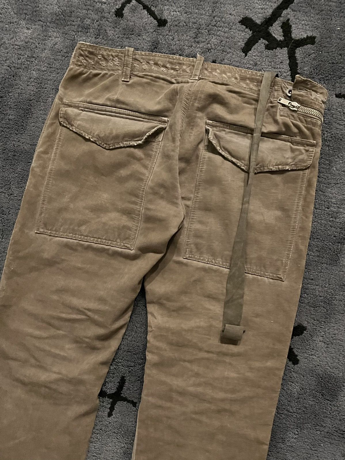 Rick Owens × Rick Owens Drkshdw SS09 Strutter Grosgrain Brown Double Layered Aircut Pants Size US 34 / EU 50 - 8 Thumbnail