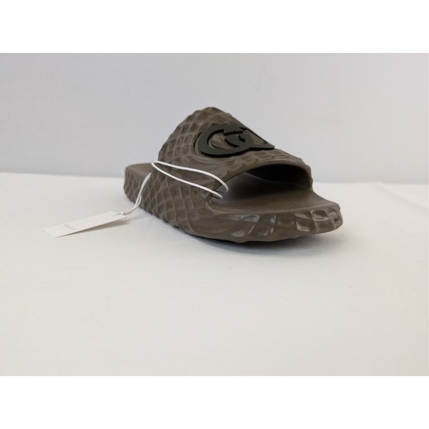 Gucci o1rshd1 Interlocking GG Water Ripple Sliders Sandals Brown Size US 11.5 / EU 44-45 - 2 Thumbnail