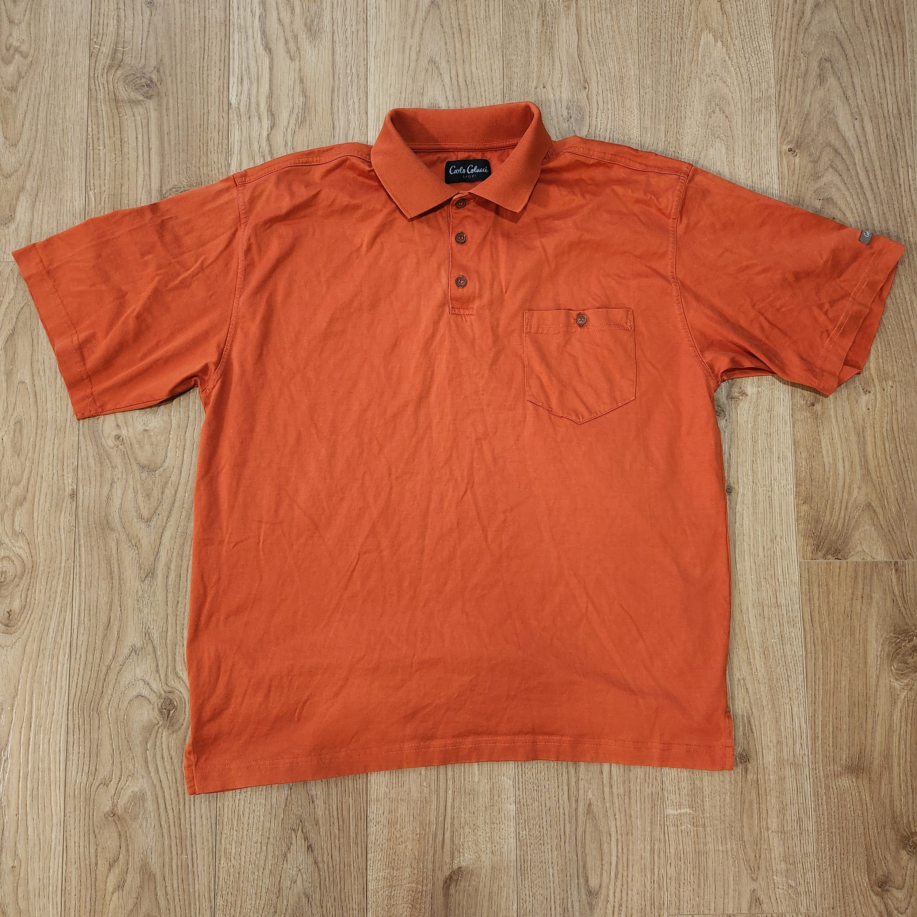 Carlo Colucci × Vintage Carlo Colucci Sport Polo Orange Size US XL / EU 56 / 4 - 1 Thumbnail