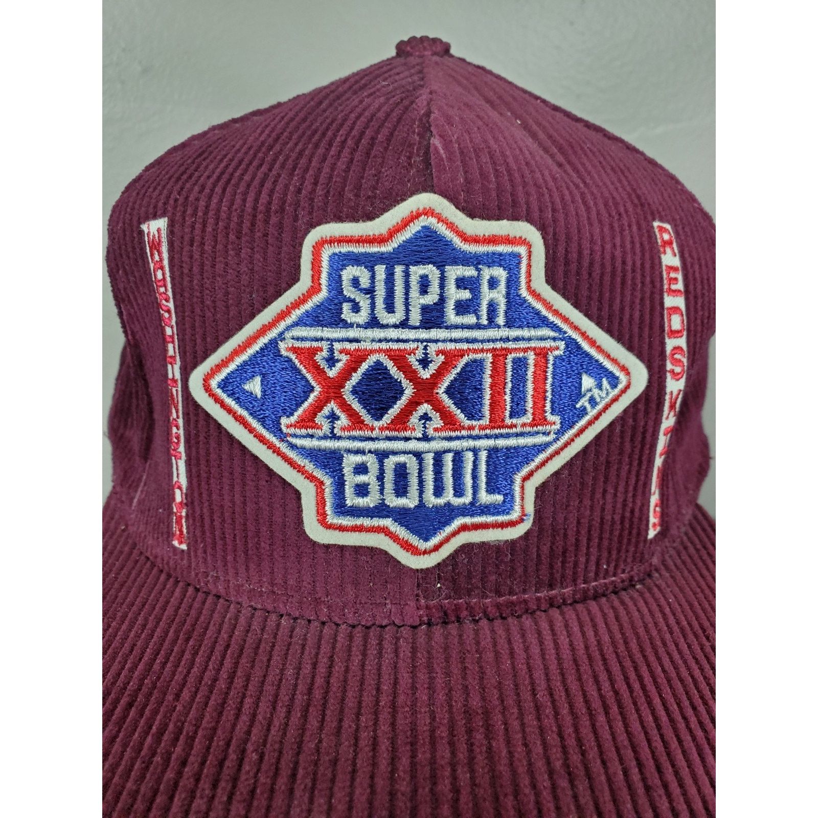 NFL × Vintage Washington Redskins Hat Super Bowl Corduroy Snapback Cap AJD Size ONE SIZE - 5 Thumbnail