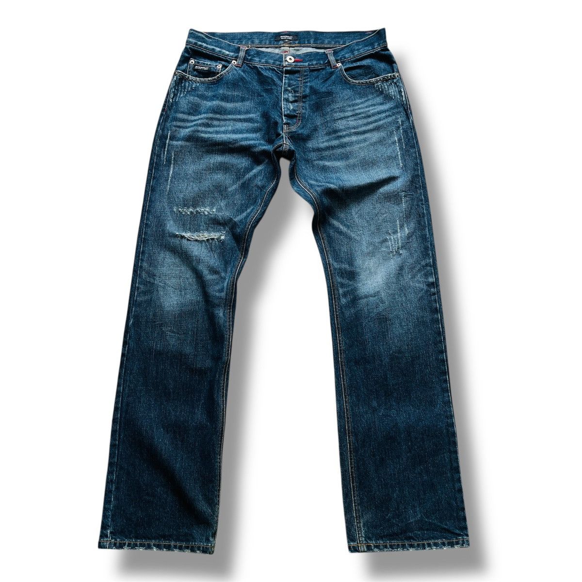Black Label × Burberry × Vintage Burberry Black Label Distressed Denim Jeans Size US 34 / EU 50 - 1 Thumbnail