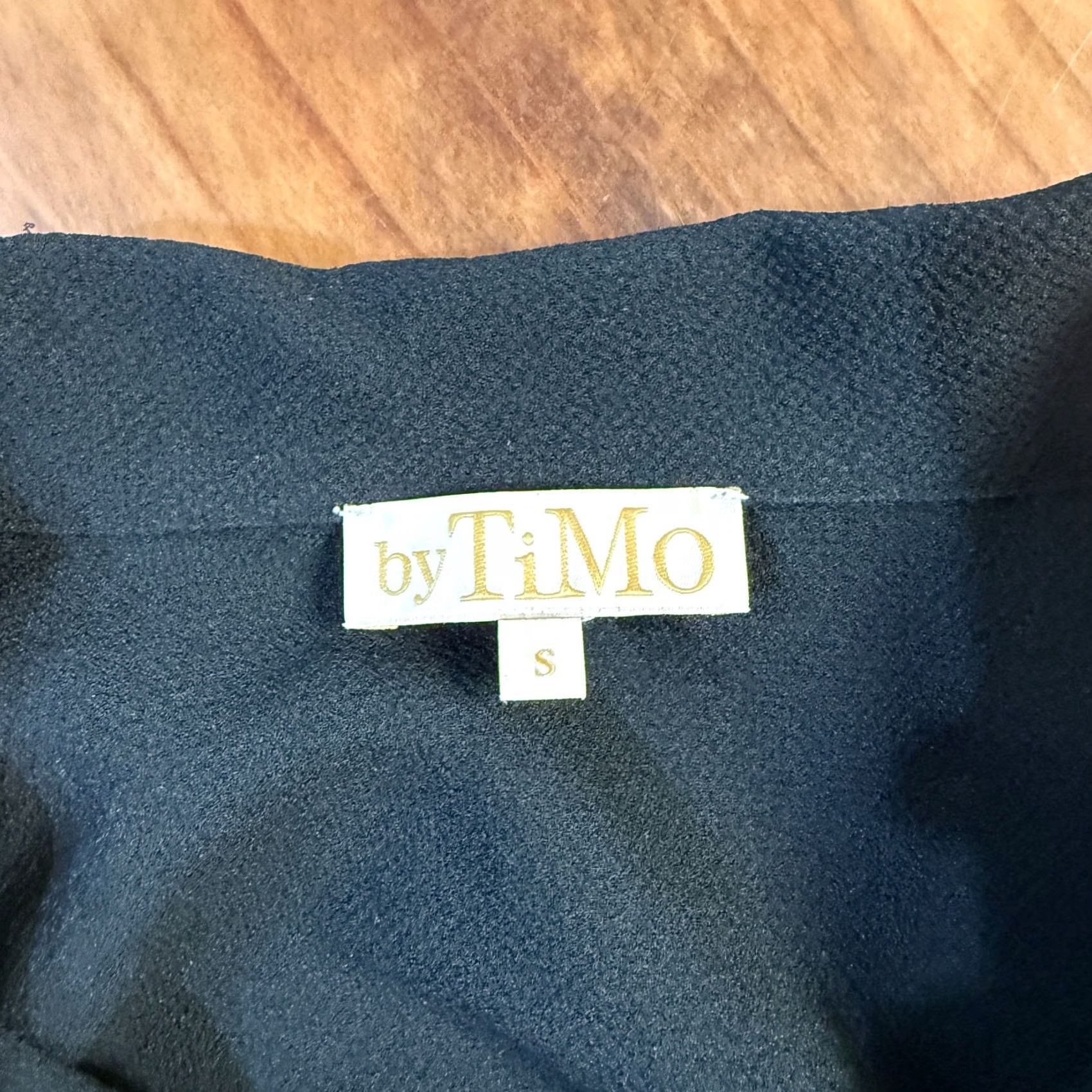 Vintage by TiMo Jumpsuit Women Small Pleated Long Sleeve Balloon Collared Career DD12 Lounge Solid Black Keyboard Size S / US 4 / IT 40 - 4 Thumbnail