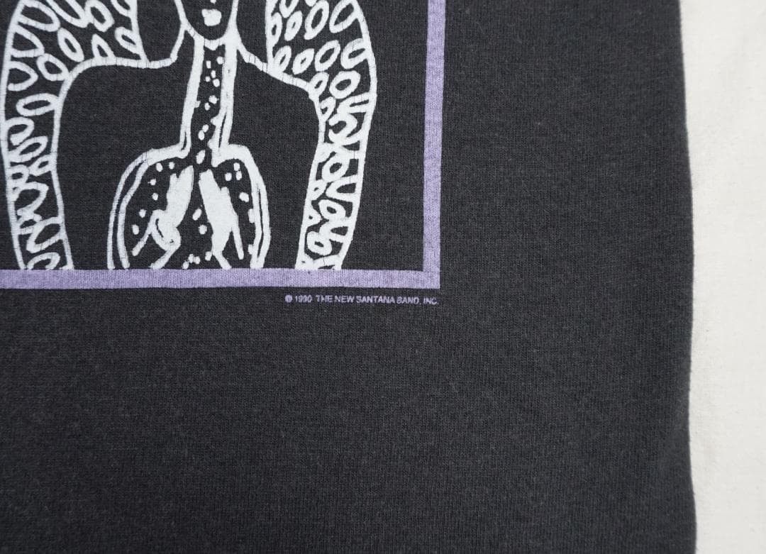 Vintage 90's USA製 Santana Tシャツ ロック ビンテージ Cream Size US M / EU 48-50 / 2 - 3 Thumbnail