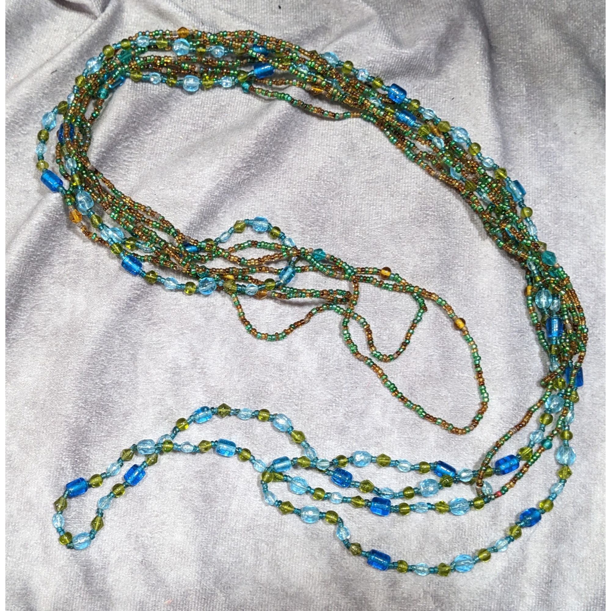Other Mermaidcore Cool Tone Knotted Layered Glass Necklace Size ONE SIZE - 4 Thumbnail