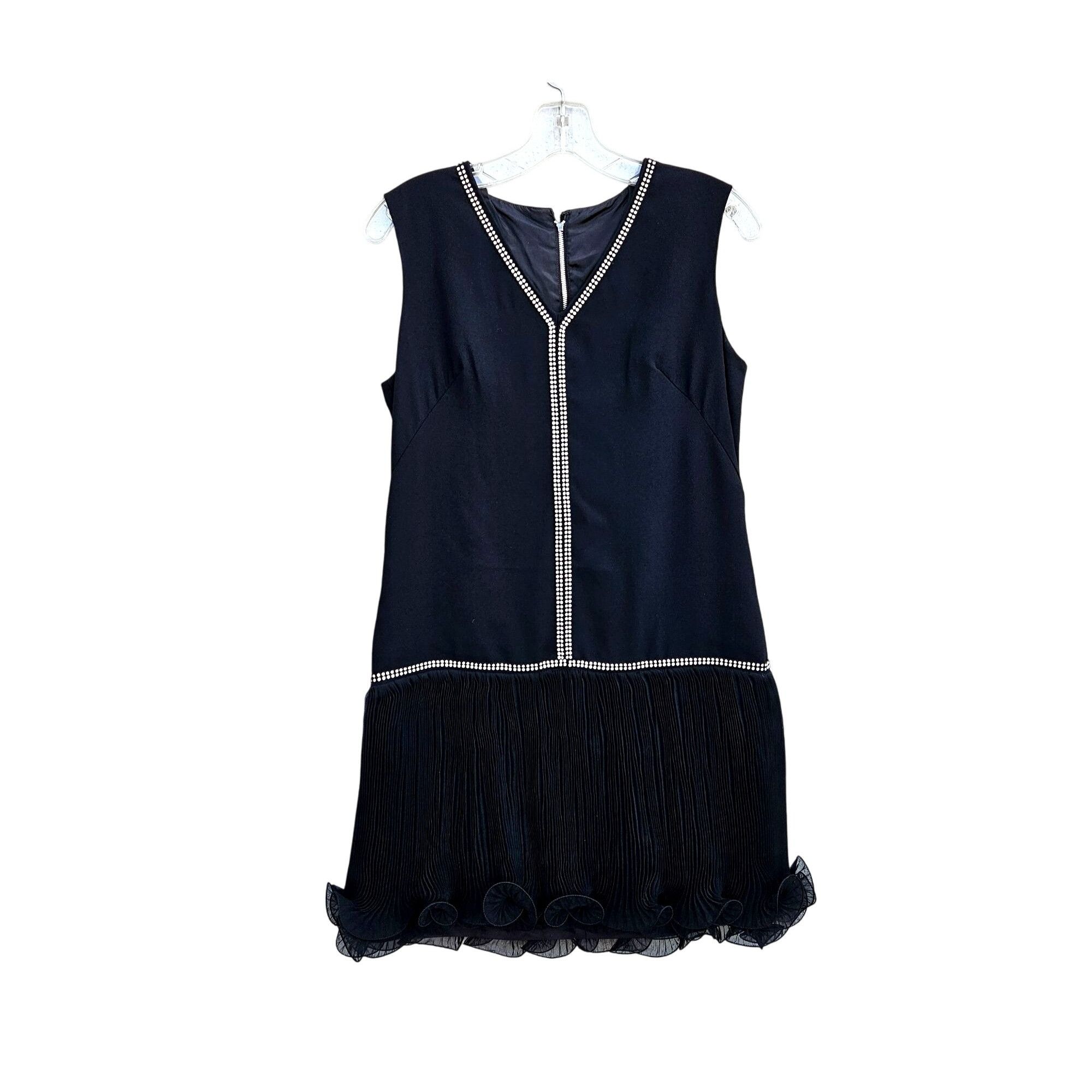 Other vtg RETRO Cocktail LBD Sleeveless Mini Dress Black & Rhinest Size M / US 6-8 / IT 42-44 - 10 Thumbnail