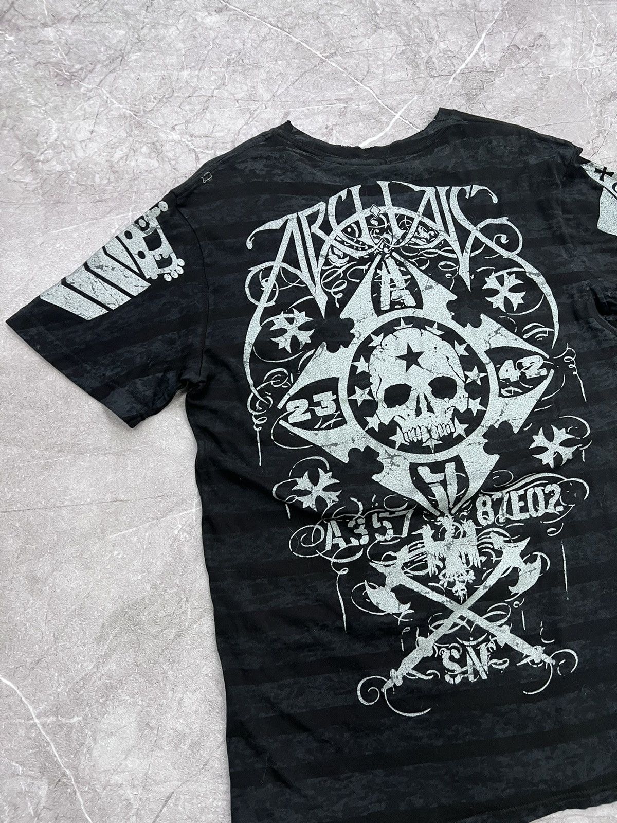 Affliction × Japanese Brand SALE💣💣 Y2K Affliction Style All Over Print T Shirt Tee Size US M / EU 48-50 / 2 - 5 Thumbnail
