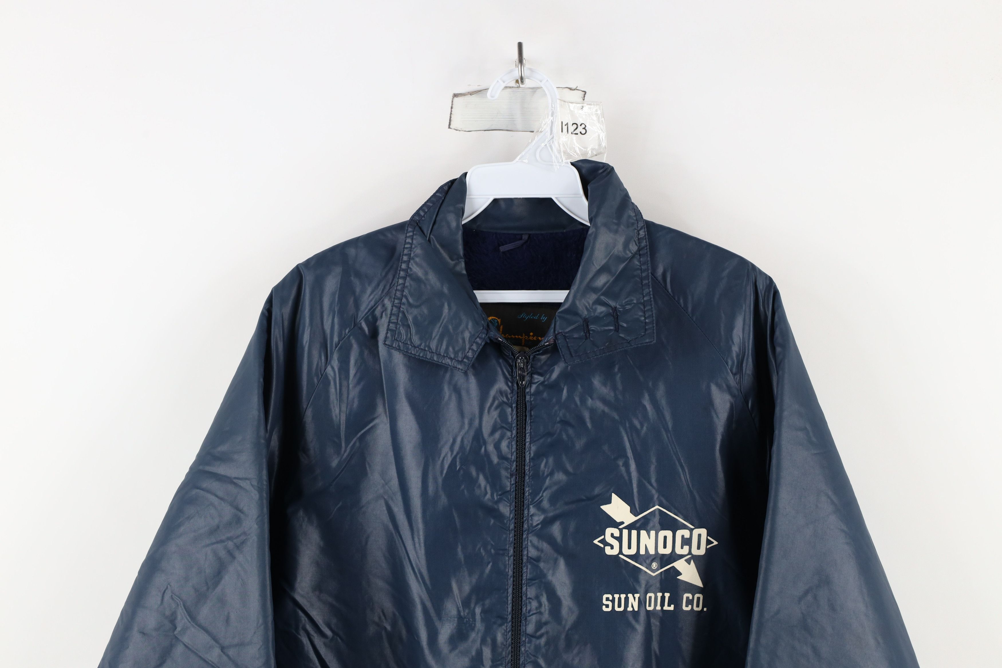 Champion × Vintage Vintage 60s Champion Running Oil Co Lined Jacket Blue USA Size US S / EU 44-46 / 1 - 2 Thumbnail