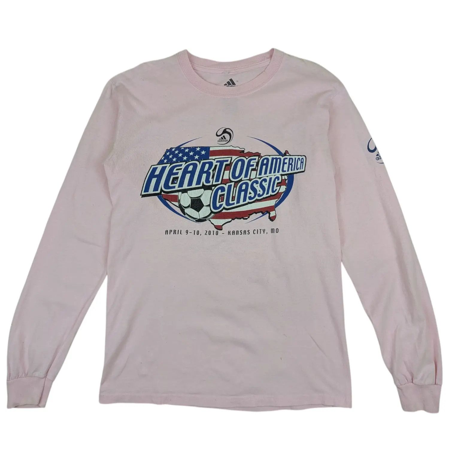 Adidas ADIDAS 2010 Heart Of America MLS Soccer Long Sleeve T-Shirt Size US S / EU 44-46 / 1 - 2 Thumbnail