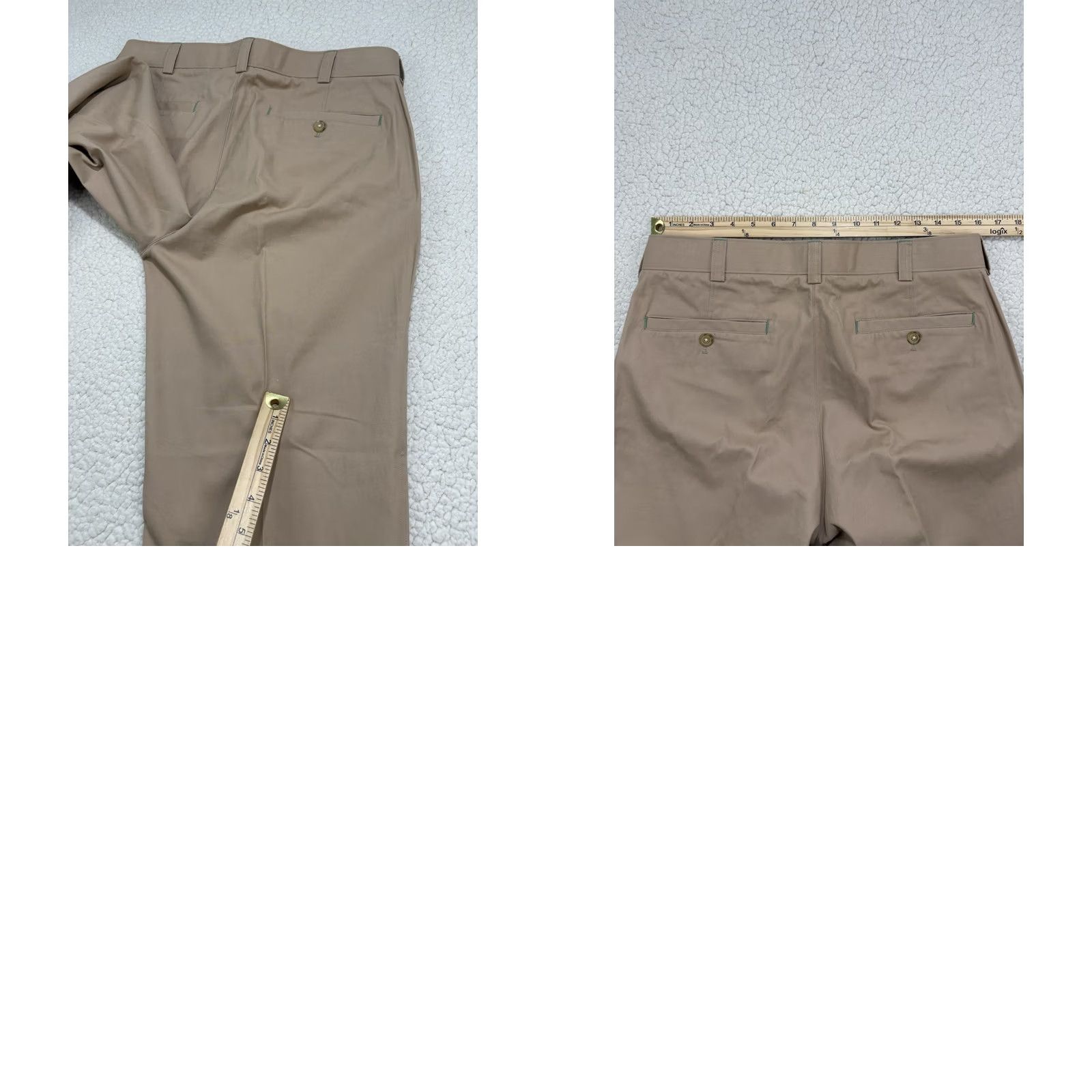 J.McLaughlin J. McLaughlin Men’s Chino Pants Flat Front Straight Leg Beige 33 Regular Inseam 29 Men Pants Size US 33 - 8 Thumbnail