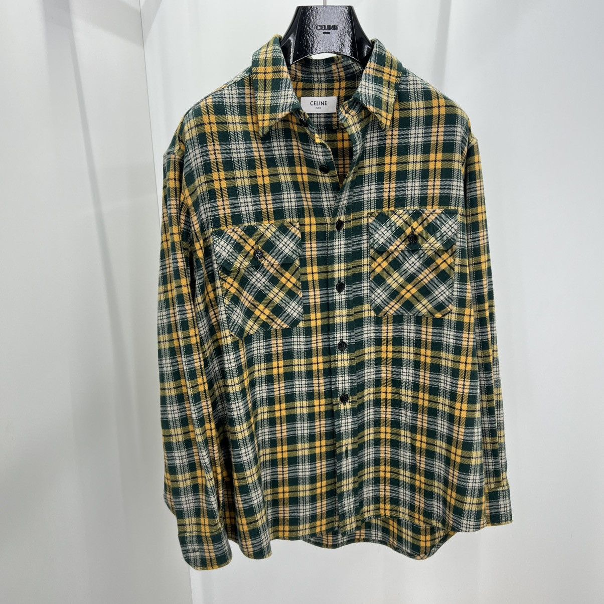 Celine Viscose checked shirt | Grailed