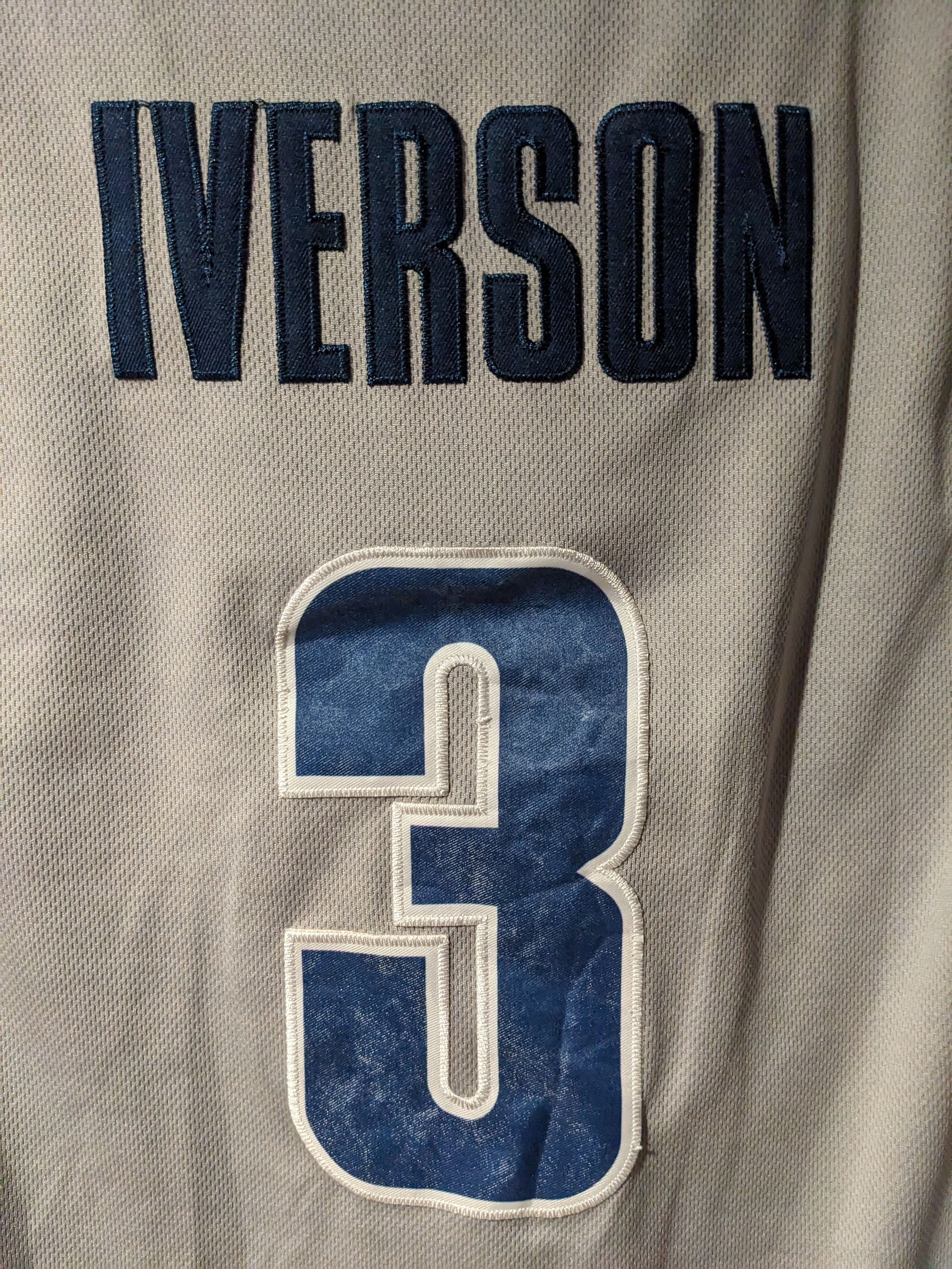 Nike × Vintage Allen Iverson Georgetown Hoyas Basketball Nike Jersey Large Size US L / EU 52-54 / 3 - 2 Thumbnail