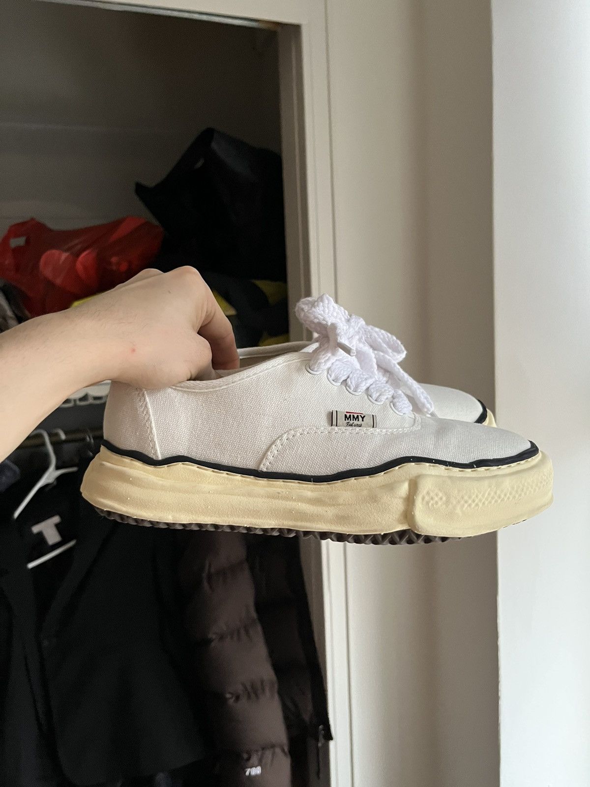 Maison MIHARA YASUHIRO × Vintage Maison Mihara Yasuhiro low White baker vintage sole canvas Size US 9 / IT 39 - 8 Thumbnail