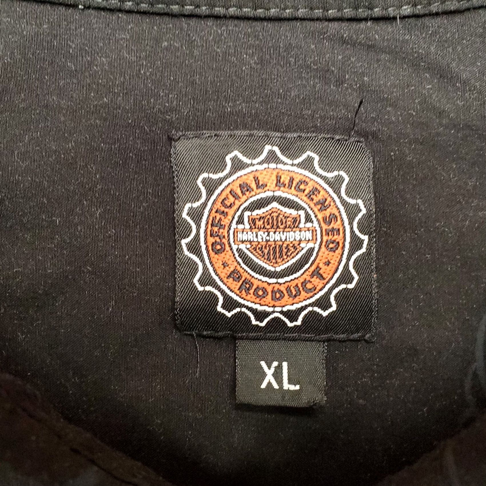 Tori Richard Harley Davidson Shirt Mens XL Black Eagle Button Up VTG USA Tori Richard VTG USA Button-Up, Short Sleeve, Visco Size US XL / EU 56 / 4 - 5 Thumbnail