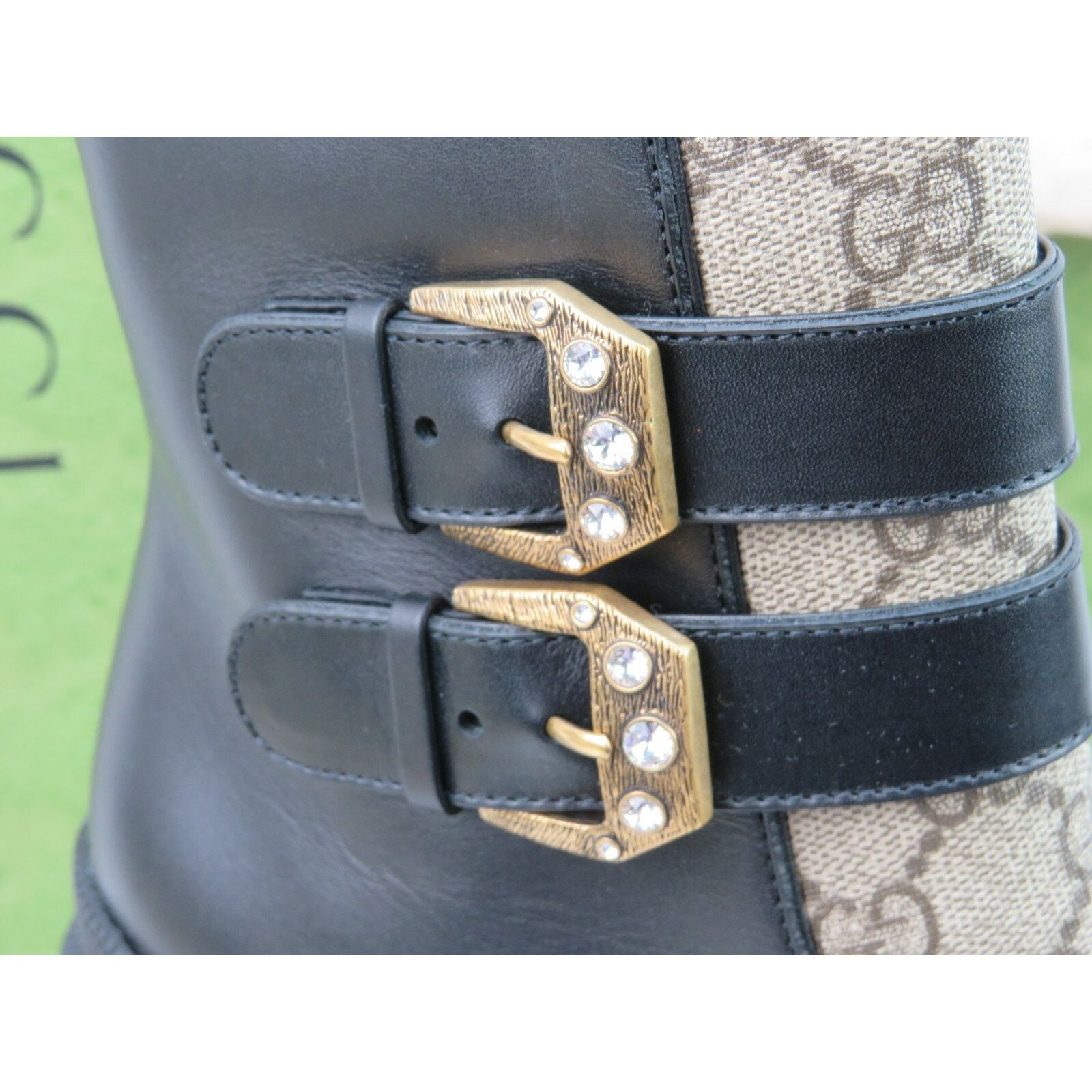 Gucci GUCCI SUPREME KENSINGTON LEATHER CRYSTALS BUCKLE BOOTS 39.5 Size US 9.5 / IT 39.5 - 8 Thumbnail