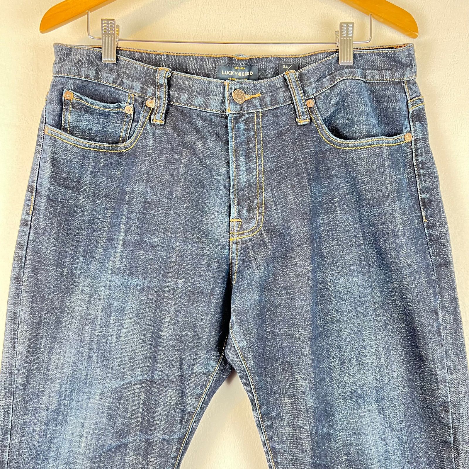 Lucky Brand Lucky Brand Jeans Mens 34x30 Blue 221 Straight Denim Size US 34 / EU 50 - 8 Thumbnail