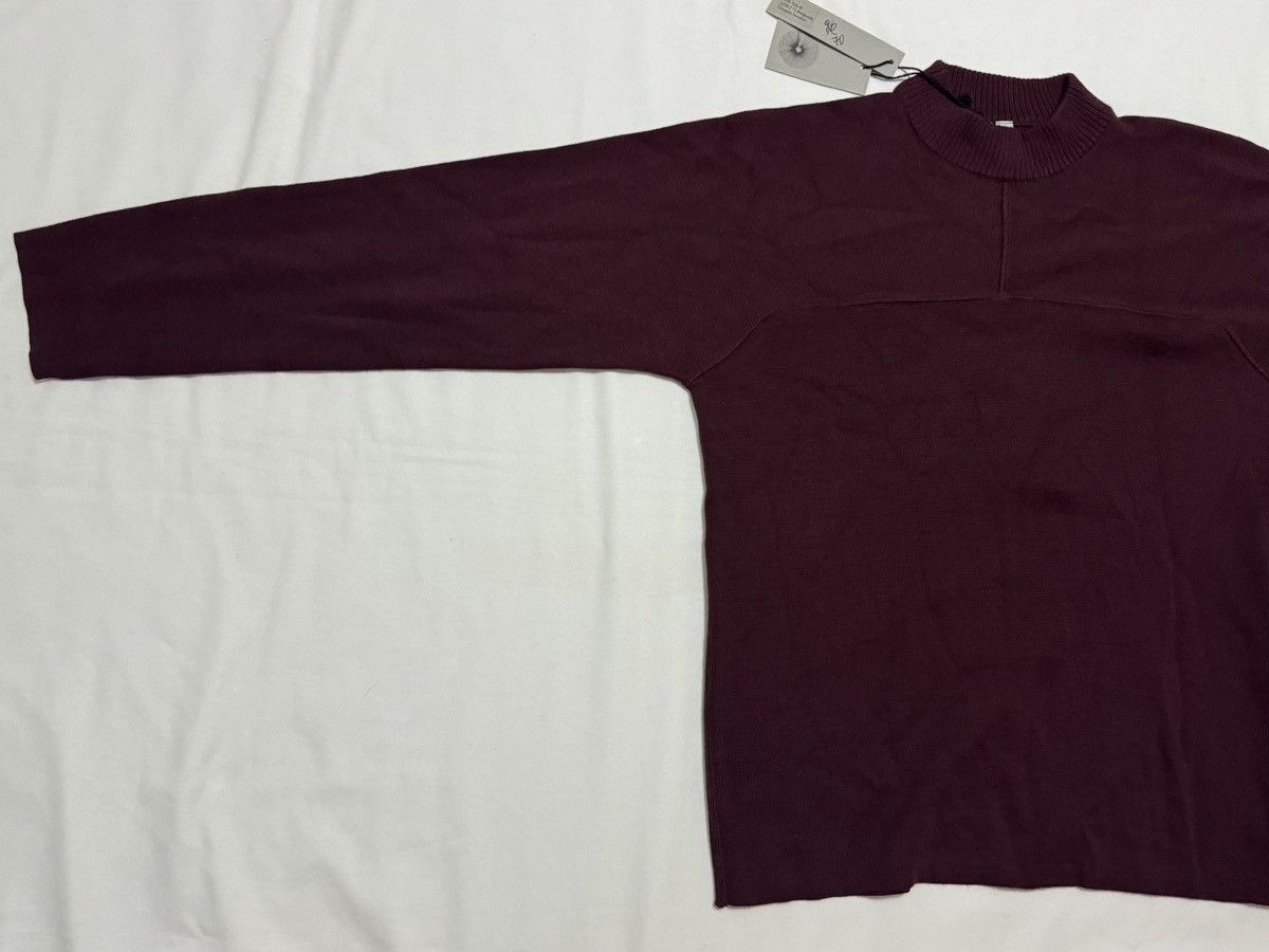 Silent By Damir Doma DAMIR DOMA Silent Cropped Sweater Mock Neck Burgundy Wool Size US M / EU 48-50 / 2 - 5 Thumbnail