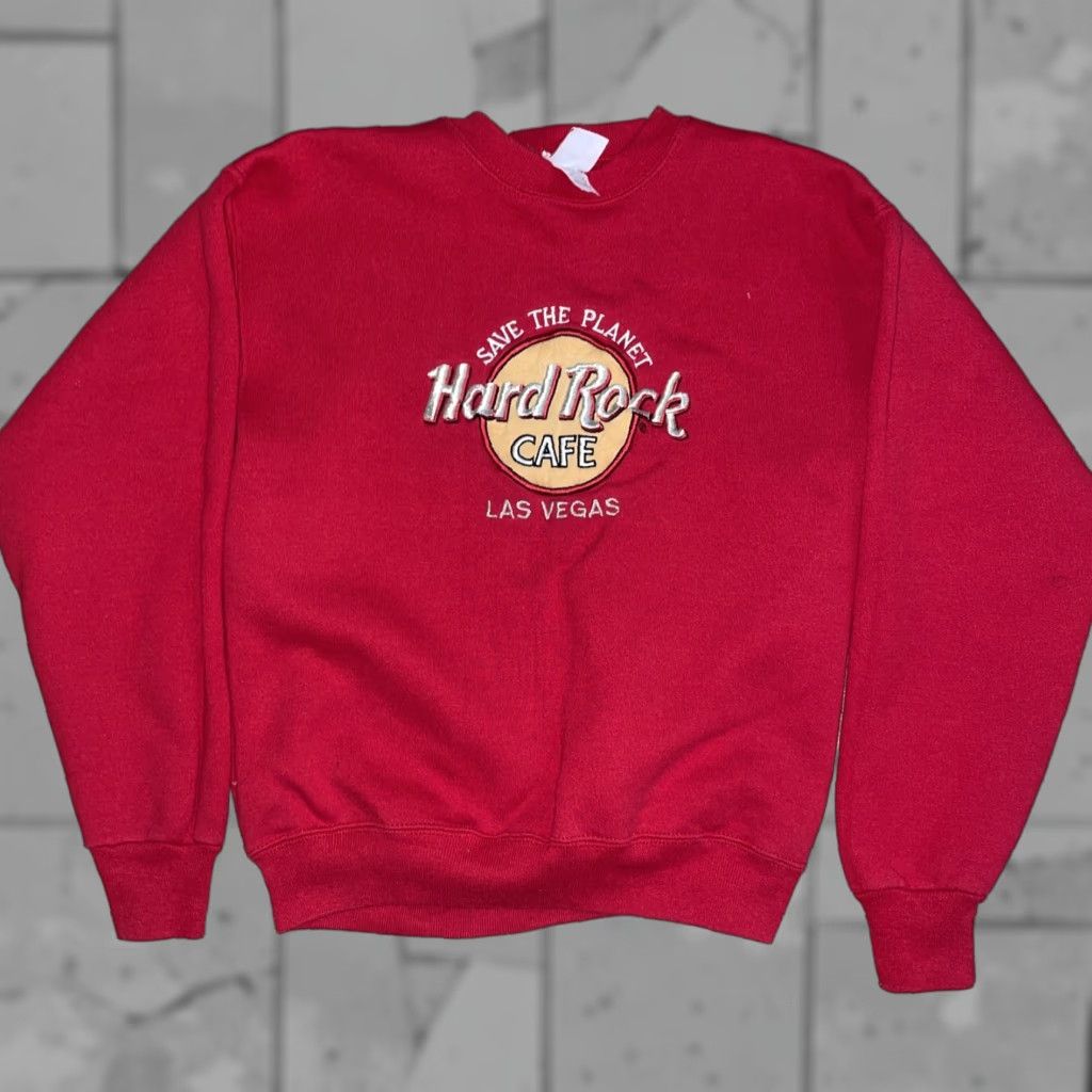 Vintage VINTAGE Hard Rock Cafe Hoodie Pullover Red Mens M USA Pullover Red USA Mens M Size US M / EU 48-50 / 2 - 1 Thumbnail