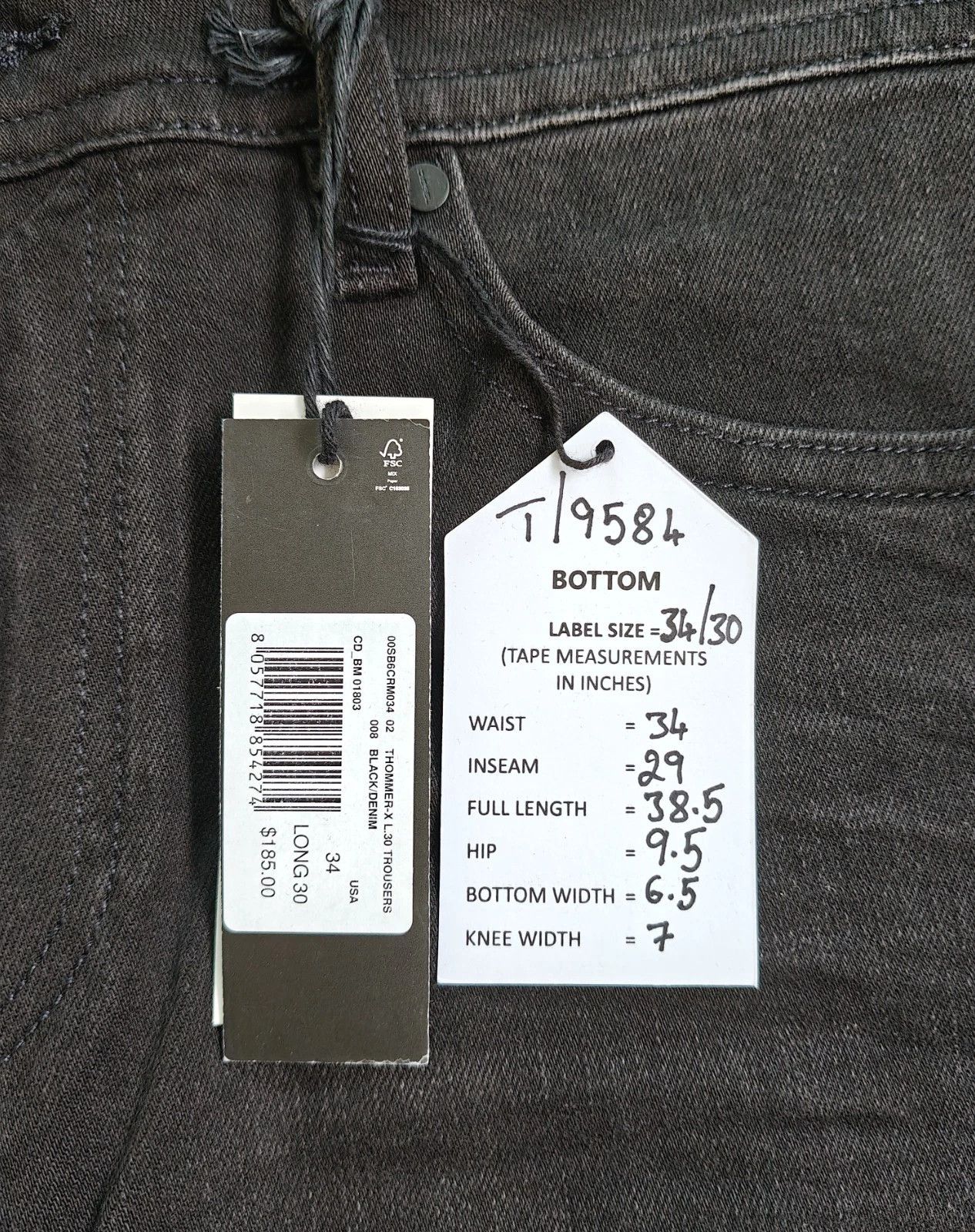 Diesel Diesel THOMMER-X L.30 MENS JEANST/9584 Size US 34 / EU 50 - 5 Thumbnail